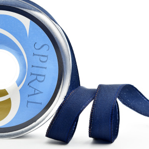 Лента репсовая SAFISA, 25мм, 25м, цвет 15, темно-синий. Арт 452-25мм-15             