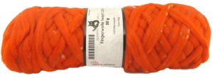 Ровница Fingerwolle Tweed, твидовая, 100% шерсть, цвет оранжевый, 50 г, 40 м. Арт 1087-0891