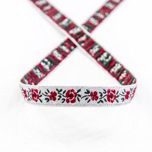 Лента жаккардовая с люрексом SAFISA, 10 мм, 15 м, цвет 05. Арт 9212-10мм-05