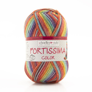 Пряжа Fortissima Socka 4-fach color, 75% шерсть, 25% полиамид, 420 м, 100 г. Арт 90028-2498_161