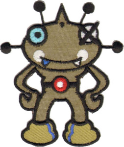 Термоаппликация HKM "Коричневый монстр с ремнём". Арт 32037/1SB