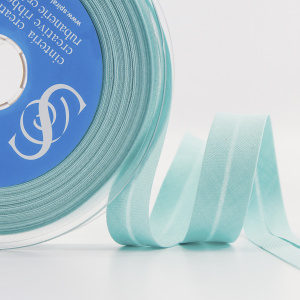 Косая бейка хлопок/полиэстер 20 мм, 25 м, цвет 53, ментоловый. Арт 6120-20мм-53            