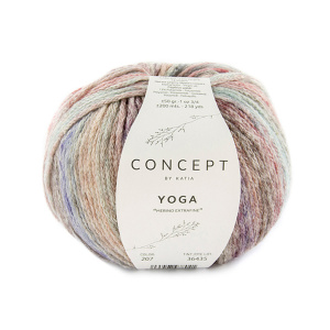 Пряжа Yoga, 45% хлопок, 42% шерсть, 13% полиамид, 50 г, 200 м. Арт 1201.207
