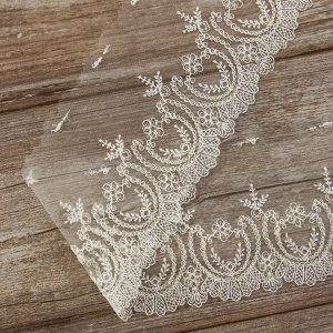 Кружево-вышивка на тюле, 45 мм. Арт 42233/00