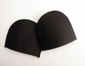 Плечевые накладки полумесяц (M) HKM, черные. Арт 10022SB