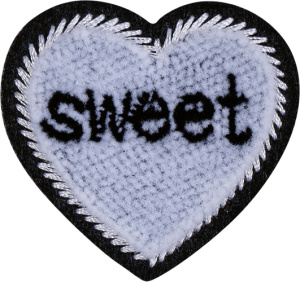 Термоаппликация "Сердце плюшевое голубое". Арт 43212