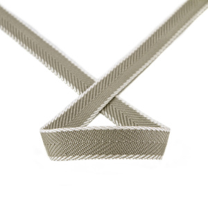 Тесьма ременная (стропа) PEGA серая с белыми краями, 20 мм. Арт 836790120DT001     