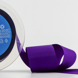 Лента репсовая SAFISA, 50 мм, 25 м, цвет 39 фиолетовый. Арт 350-50мм-39