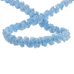 Резинка декоративная "шенилл" 9,2 мм, цвет голубой. Арт 1313/52