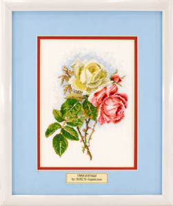 Вышитая картина "Садовая роза". Арт Модель 06.002.16