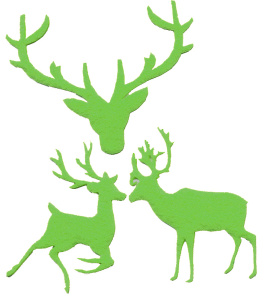 Термоаппликации HKM "Олени", зеленый. Арт 33055SET