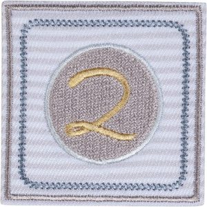 Термоаппликация "Цифра 2 голубая". Арт 42584