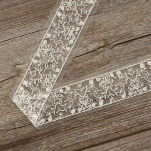 Кружево-вышивка на тюле, 20 мм. Арт 42274/00