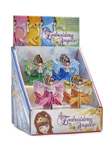 Набор ножниц для вышивания "Ангелочки" 10 см,  24 шт. в картонном прикассовом стенде. Арт B4816.6