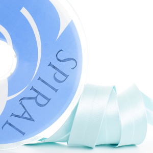 Косая бейка атласная 20 мм, 25 м, цвет 53, ментоловый. Арт 6260-20мм-53            