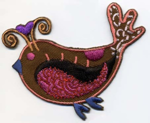 Термоаппликация HKM "Коричневая птичка". Арт 32576/1SB