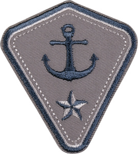 Термоаппликация "Якорь со звездой коричневого цвета". Арт 43117