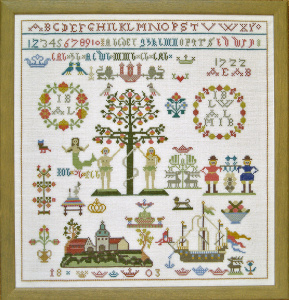 Набор для вышивания: "Сэмплер Адама и Евы". Арт 30-0550