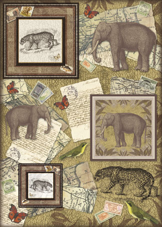 Карта для декупажа "Сафари". Арт DFG379                  