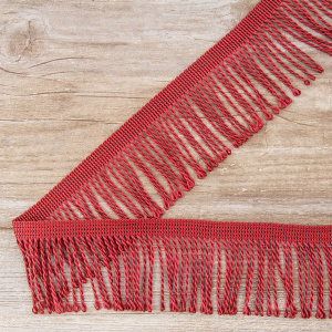 Бахрома витая, 60 мм, цвет кораллово-розовый темный. Арт PP-60 col.319