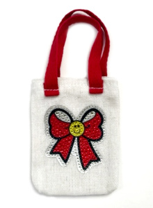 Сумка - шоппер мини "Бантик красный". Арт 21066/бантик крас.