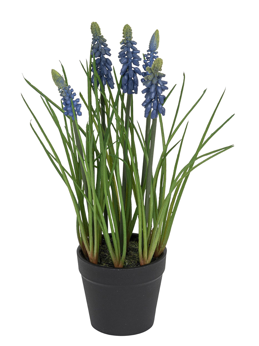 Цветок декоративный в кашпо "Мускари". Арт 203194-706