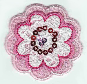 Термоаппликация HKM "Цветок с паетками". Арт 33714/1SB