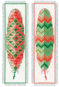 Набор для вышивания закладки "Перья" . Арт PN-0156894