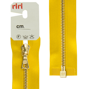 Молния металл, Gold, разъёмная 1 замок, на атласной тесьме, 4 мм, 70 см, цвет 5339, горчичный. Арт 3000083/70/5339         