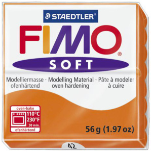 Полимерная глина FIMO "Soft", уп. 56 г, цвет мандарин . Арт 8020-42