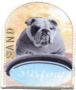 Термоаппликация HKM "Бульдог и серфинг". Арт 32937/1SB