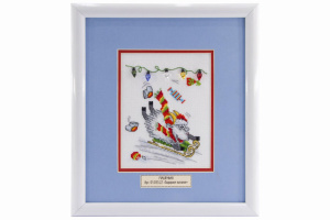 Вышитая картина "Задорное катание". Арт Модель 01.033.22