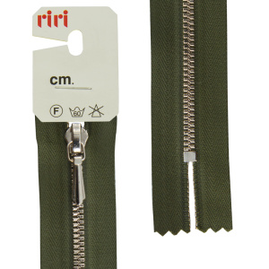 Молния металл, Ni, слайдер Tropf, 3 мм, неразъёмная, 18 см, цвет 2827, хаки. Арт 8301130/18/2827         