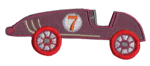 Термоаппликация HKM "Rennwagen Reflex rot". Арт 33491/1SB