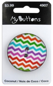 Пуговица My Buttons - Coconut "Light Chevron". Арт 630004907