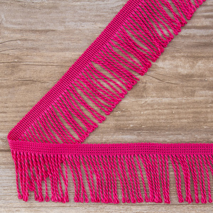 Бахрома витая, 60 мм, цвет цикламеновый. Арт PP-60 col.314