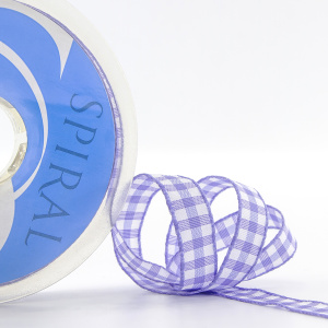 Лента с рисунком клетка SAFISA, 11 мм, 25 м, цвет 08, сиреневый. Арт 469-11мм-08             