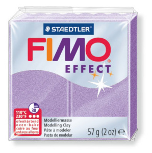 Полимерная глина FIMO "Effect", уп. 57 г, цвет перламутровый лиловый. Арт 8020-607