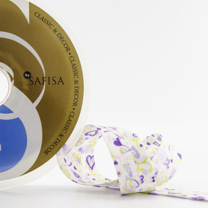 Косая бейка с рисунком SAFISA арт. 6518, 20 мм, 20 м, цвет 05. Арт 6518-20мм-05