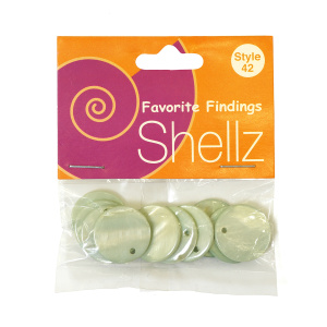 Подвеска "Shellz" Lime Round River Shell Dangles. Арт 1850 00042              