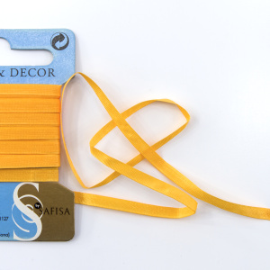 Лента для вышивания SAFISA на блистере, 4 мм, 5 м, цвет 81, апельсиновый. Арт P111-4мм-81             