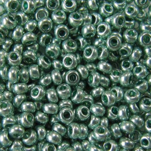 Бисер Preciosa №10, 5 г., цвет №18165 зеленый золь-гель металлик. Арт G 18165