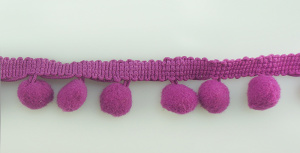 Тесьма с помпонами MATSA цвет фиолетовый. Арт 96923/2142
