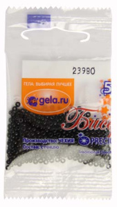 Бисер Preciosa №10, 5 г., цвет №23980 черный непрозрачный. Арт G 23980