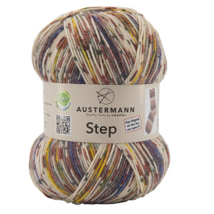 Пряжа Step, 75% шерсть, 25% полиамид, 420 м, 100 г. Арт 97689-0343