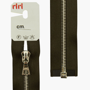 Молния металл, Ni, разъёмная 1 замок, на атласной тесьме, 4 мм, 60 см, цвет 2226, темный шоколад. Арт 3102628/60/2226         