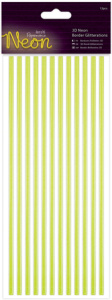 Набор наклеек с блестками "Полоски" Neon жёлтый. Арт PMA818105