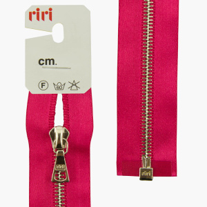 Молния металл, Ni, разъёмная 1 замок, на атласной тесьме, 4 мм, 70 см, цвет 9407, малиновый. Арт 3102628/70/9407         