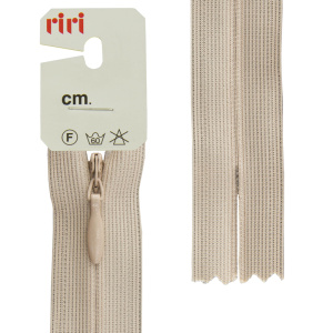 Молния потайная неразъемная, Т3, 18 см, цвет 2230, светло-бежевый холодный. Арт 6010917/18/2230         