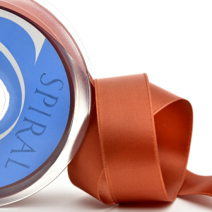 Лента атласная двусторонняя SAFISA, 25 мм, 25 м, цвет 86, корица. Арт 110-25мм-86             